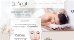 Desktop Screenshot of biosportspa.pl